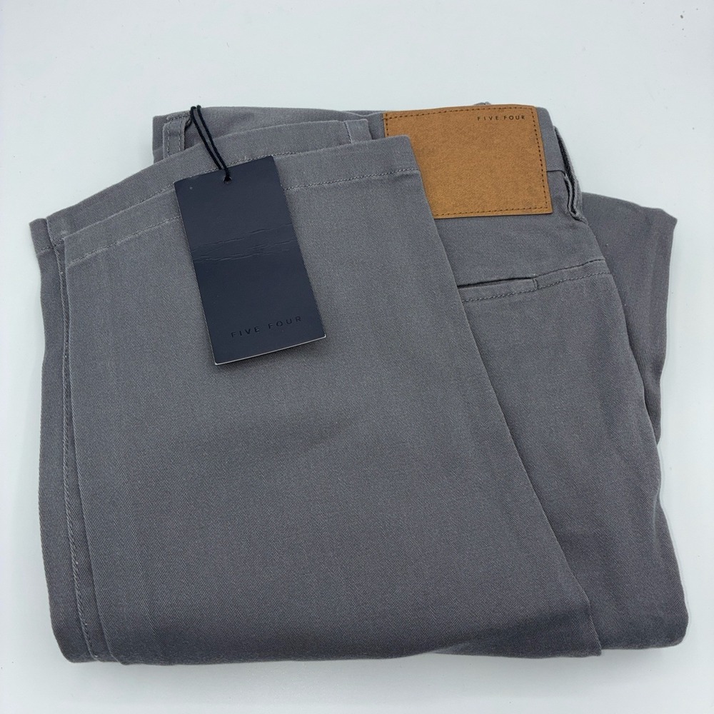 Five Four Jagger Straight Chino Pants Mens 33 Gray NWT Zip Fly